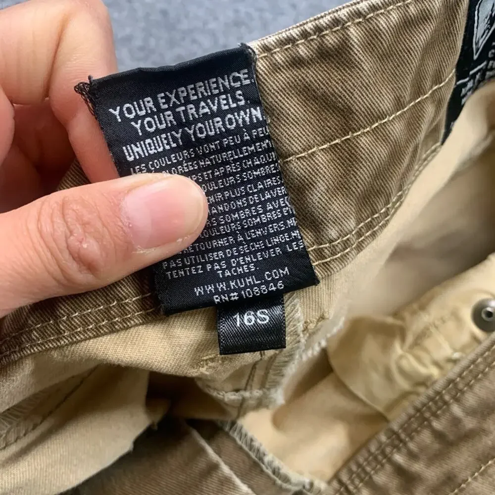 Kuhl Pants Mens 38 Beige Vintage Patina Dye 5 Pocket Stretch Utility Hiking Work
